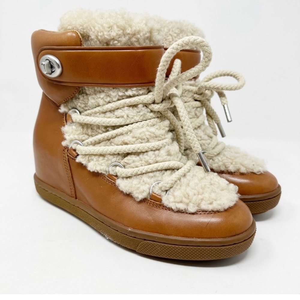 Coach wedge booties